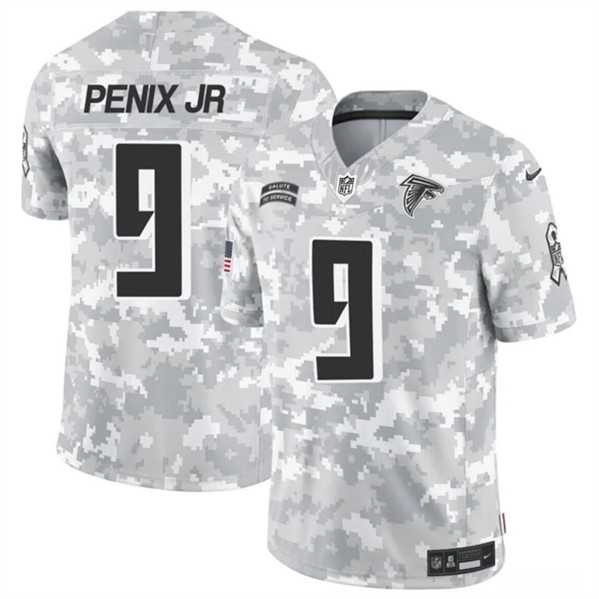 Mens Atlanta Falcons #9 Michael Penix Jr. 2024 F.U.S.E. Arctic Camo Salute to Service Limited Stitched Jersey Dzhi->atlanta falcons->NFL Jersey